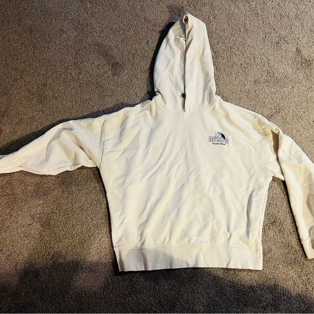 H&M Cream Hoodie- Be Kind to your mind